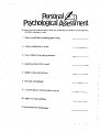 Personal Psychological Assessment