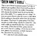 Queen Anne's Riddle