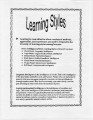Learning Styles 2